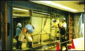 Installation of the wall-type damper